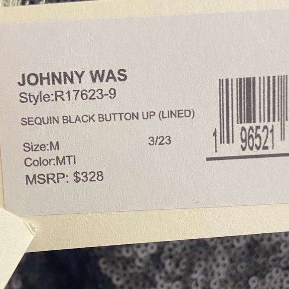 Johnny Was sequin button up top tunic kimono ombré chic grey Medium NWT $328 - Picture 11 of 17